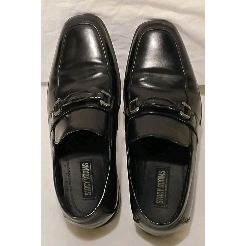 Stacy Adams Bit Slip On Boys 5 M Loafers Dress Shoes Black Style 43384-01